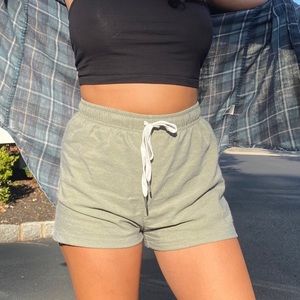 Light Green Drawstring Shorts